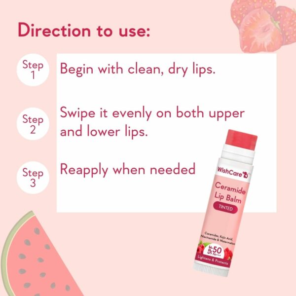 Tinted Lip Balm with SPF 50 - Brightening & Hydrating 5g - Image 6