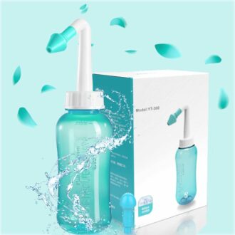 300ML Sinus Rinse Bottle for Adults & Kids - Nasal Irrigation with 2 Nozzles