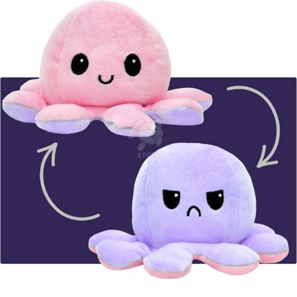 Mini Reversible Octopus Plush Toy for Kids - 12cm - Image 2