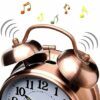Retro Twin Bell Alarm Clock with Night Backlight ? Loud Alarm for Heavy Sleepers