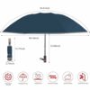 Compact Travel Umbrella with Reflective Strip & Windproof Design