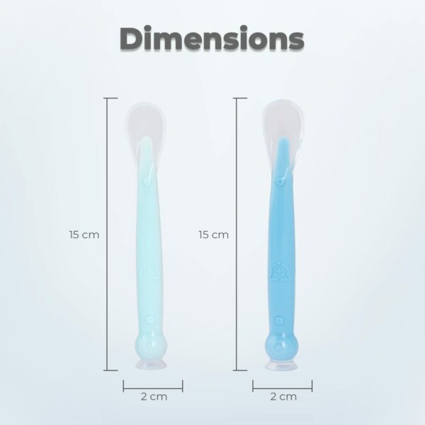 Premium Safe Feed Silicone Baby Feeding Spoon Set - BPA Free - Image 3
