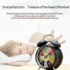 Vintage Twin Bell Analog Alarm Clock with LED Light