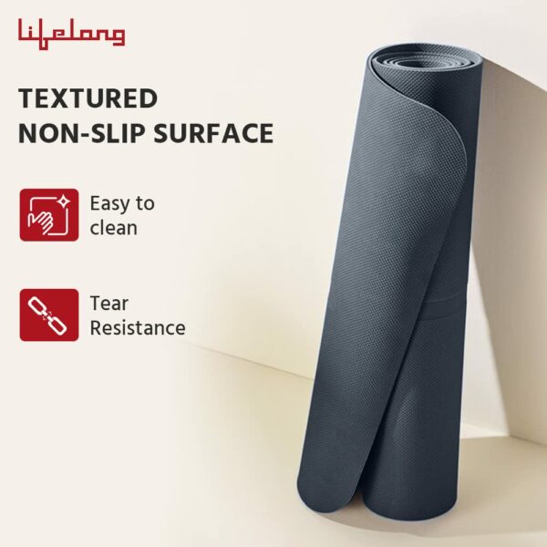 4mm Anti-Slip Yoga Mat for Gym Workout - Durable & Portable - Image 6