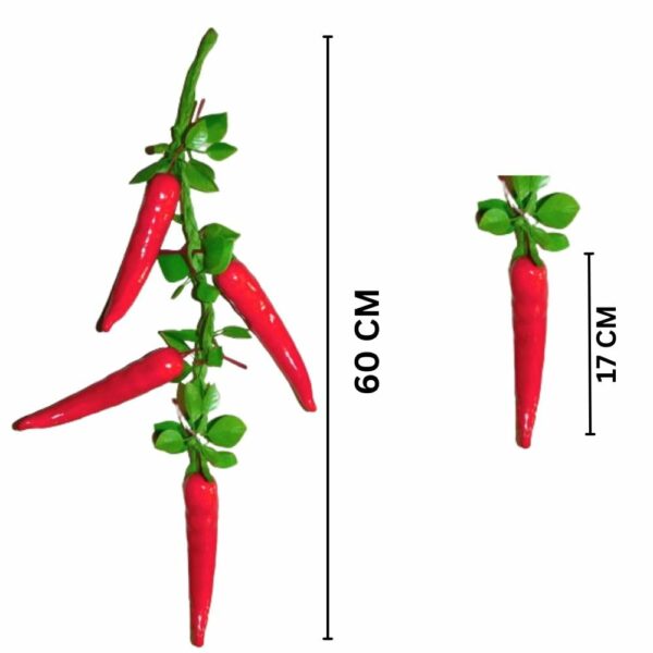 Chilli Pepper Hanging Planters - Set of 2, 60 CM - Image 2