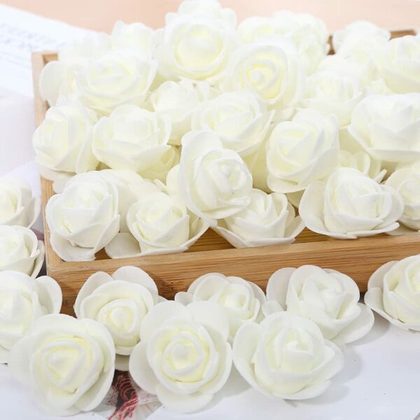 50 Pcs Small Artificial Foam Rose Flowers for DIY Crafts & Decor - Image 3
