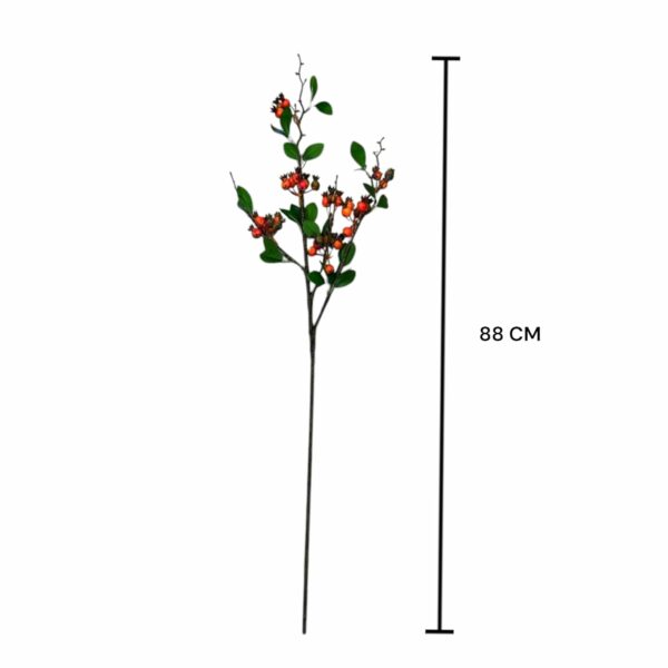 Real Touch Artificial Rosehips Berries Stick - 88 CM - Image 2
