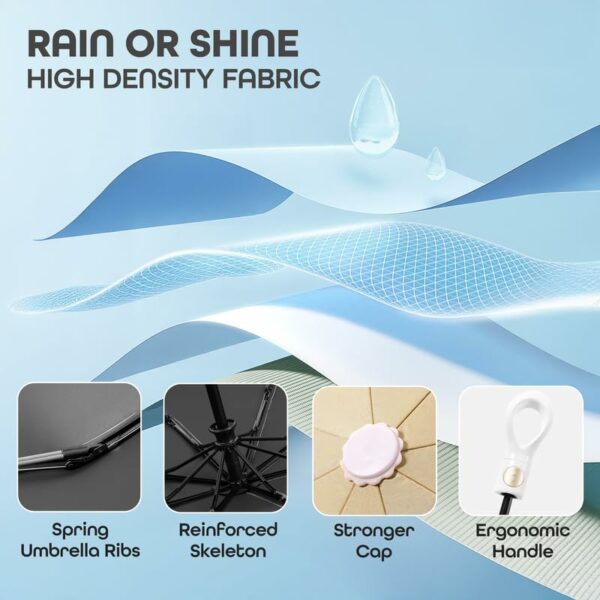 Mini Folding Umbrella with UV Protection and Windproof Design - Image 5