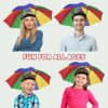 Handsfree Hat Umbrella for Sun and Rain Protection - 21.6 Inches