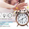 Retro Twin Bell Alarm Clock with Night Backlight ? Loud Alarm for Heavy Sleepers