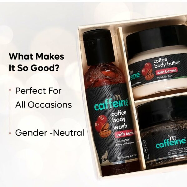 Caffeinated Body Care Gift Set with Body Wash, Scrub & Butter - Image 5
