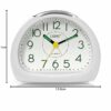 Small Analog Alarm Clock with Snooze & Light Feature - 140x114x74 mm