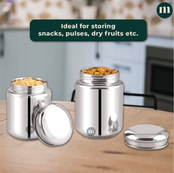 Airtight Stainless Steel Kitchen Canisters - 500ml & 750ml - Image 5