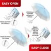 Windproof Travel Umbrella - Auto Open Close, Compact & Durable