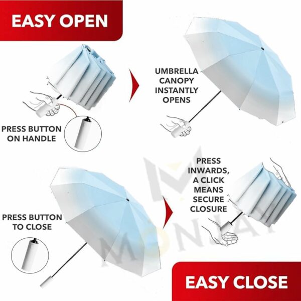 Windproof Travel Umbrella - Auto Open Close, Compact & Durable - Image 2