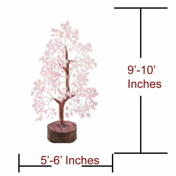 Handmade Agate Gemstone Bonsai Money Tree - 10in, 300 Beads - Image 3