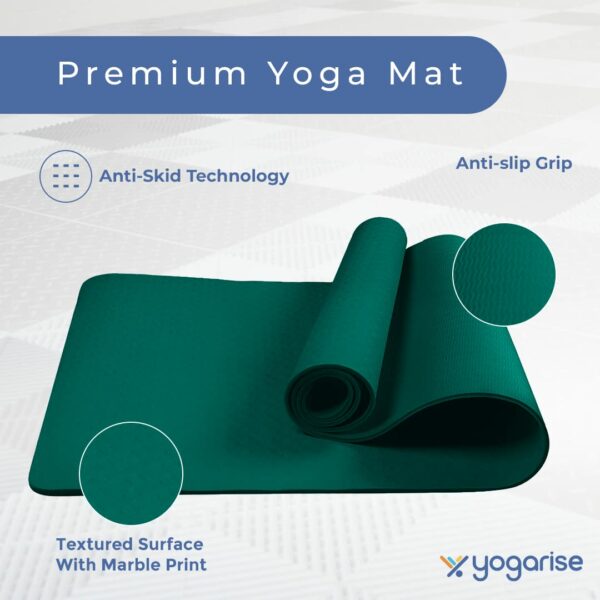 Eco-Friendly 6mm Anti-Skid Yoga Mat with Carry Bag & Strap - Image 4