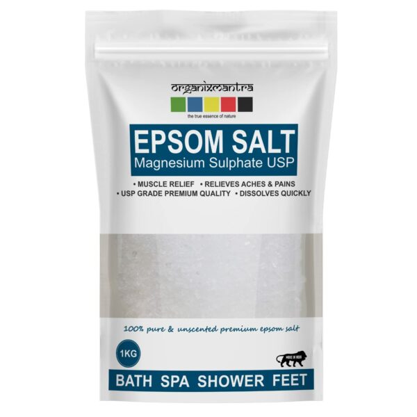 Epsom Bath Salt - Pure Unscented Magnesium Sulfate 1KG