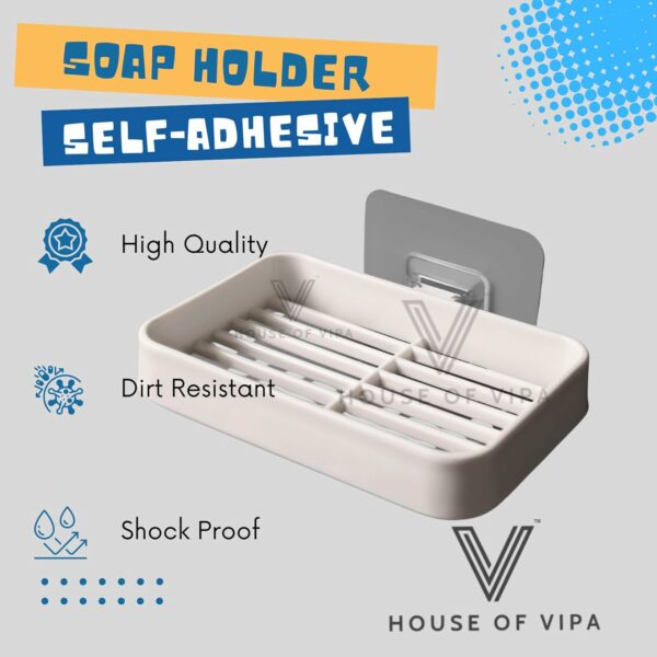 Self-Adhesive Bathroom Shelf with Towel Holder - 4 Pack - Image 5