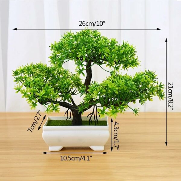 Artificial Bonsai Tree in Pot - Faux Grass Shrubs for Home Decor - Image 3