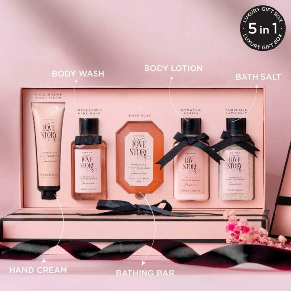 Luxury Bath and Body Care Gift Set - 5-Piece Pampering Kit - Image 3