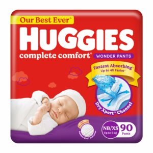 Huggies Complete Comfort Wonder Pants - Newborn XS Diapers, 90 pcs