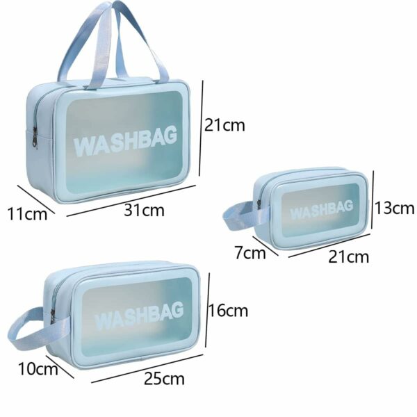 Large Capacity Waterproof Travel Toiletry Bag Set of 3 - Image 4