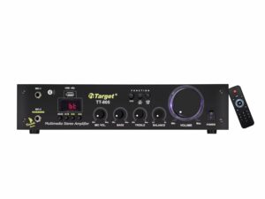 5 Transistor Stereo Amplifier with 120 Watts Output, USB, AUX, Bluetooth & Karaoke