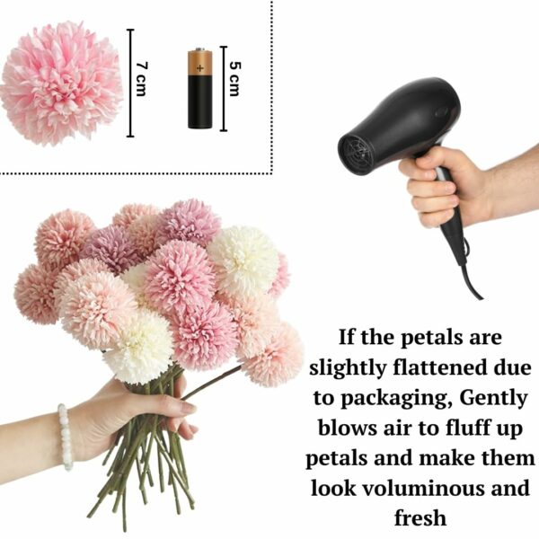 5 Pcs Artificial Chrysanthemum Ball Flowers for Home Decor - Image 3