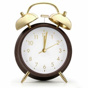 6 Inch Twin Bell Alarm Clock - Battery Powered Night Light