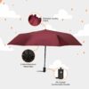 3-Fold Travel Umbrella - Auto Open/Close, UV Protection, Large Canopy