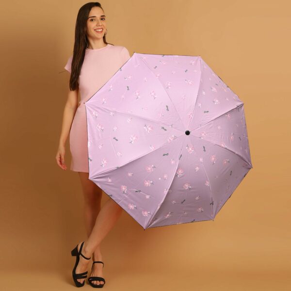 Compact 3-Fold Manual Umbrella for Rain & Sun Protection - Image 2