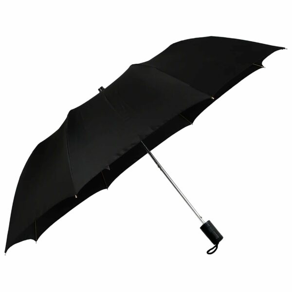 23 Inch Black Automatic Windproof Umbrella - Compact & Durable