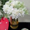 Artificial Dahlia Flower Bunch for Home & Event Decor - White