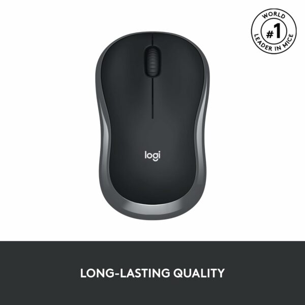 Logitech M186 Wireless Mouse - 2.4GHz, 1000 DPI, Ambidextrous - Image 6