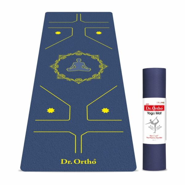 Eco-Friendly 6MM Thick Yoga Mat for Home & Gym - Navy Blue