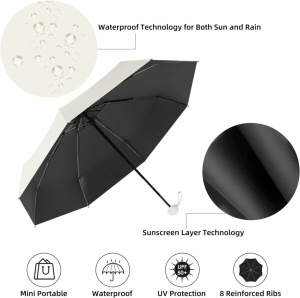Compact UV Umbrella for Sun & Rain Protection - Windproof - Image 5