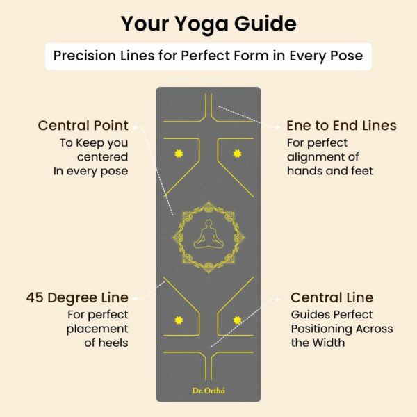 Eco-Friendly 6MM Thick Yoga Mat for Home & Gym - Navy Blue - Image 2