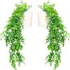 Set of 2 Eucalyptus Style Hanging Artificial Plants - Indoor Decor