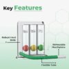 Spirometer for Lung Capacity Exercise - 3 Ball Respirometer