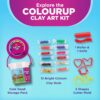 ColourUp Clay Art Kit for Kids - Non-Toxic, 12 Colors, Molds & Tools
