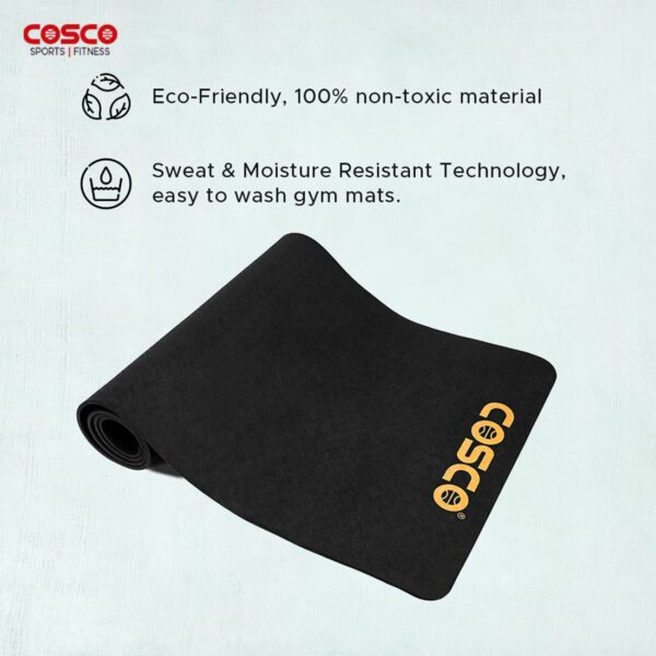 EVA Yoga Mat - Anti-Skid, Washable, Eco-Friendly - 4mm Charcoal - Image 4