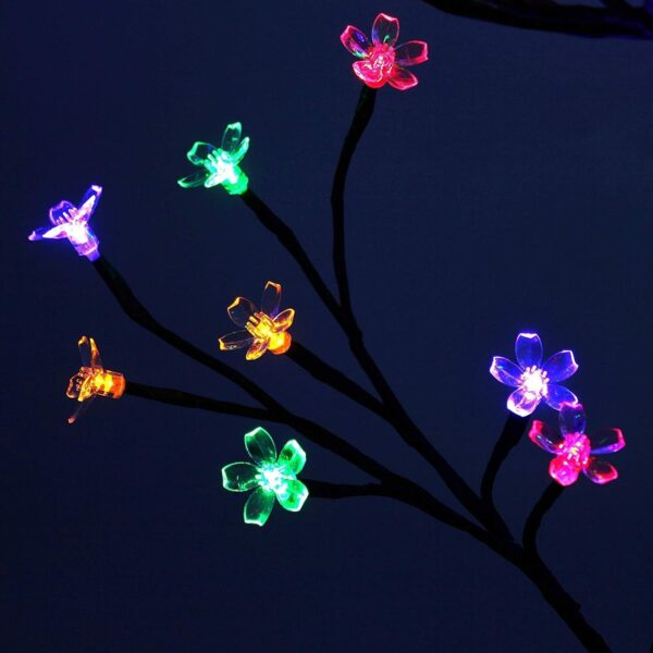 LED Cherry Blossom Bonsai Tree Lamp - 18 Inch, 28 Multicolor LEDs, Adjustable Branches - Image 5
