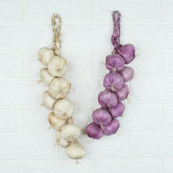 Set of 2 Artificial Onion and Garlic Hanging Decor