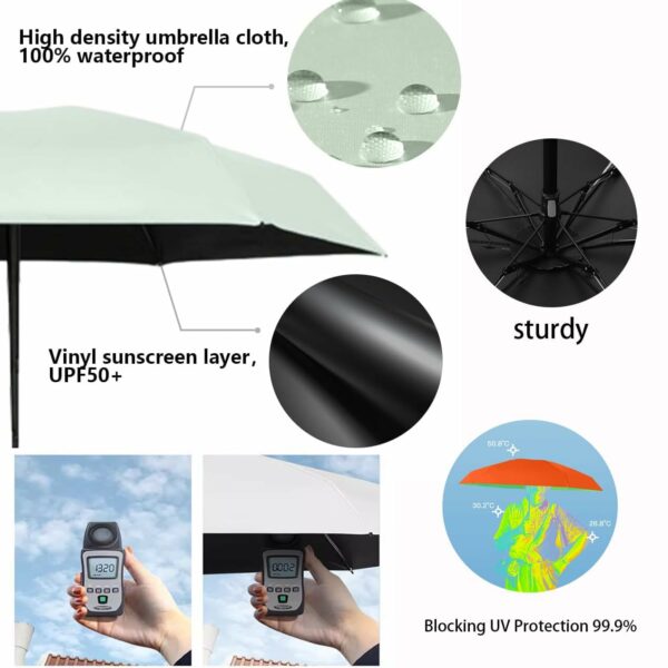 Compact Mini Travel Umbrella with Ring Handle - UV Protection - Image 4