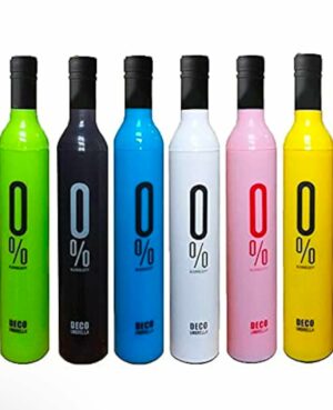 Windproof Portable Mini Umbrella with Bottle Cover for UV & Rain Protection