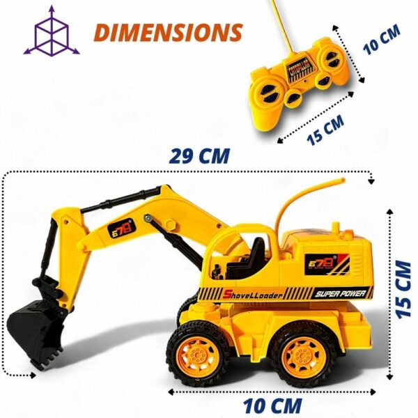 Remote-Controlled JCB Digger Toy for Kids - Realistic Construction Vehicle - Image 2