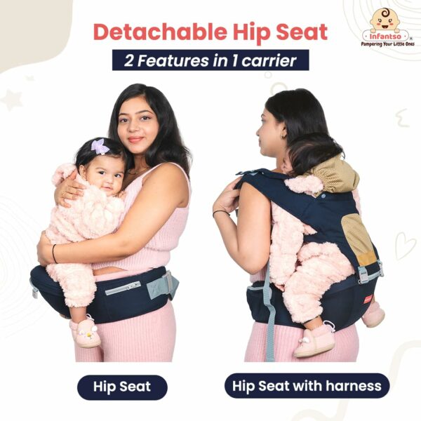 Hip Seat Baby Carrier for Infants 4-24 Months - 4 Carry Positions - Image 4