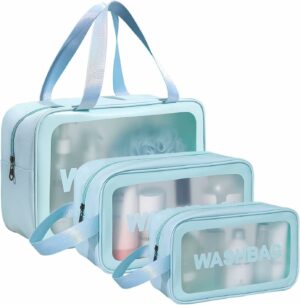 Large Capacity Waterproof Travel Toiletry Bag Set of 3