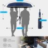 Windproof Travel Umbrella with Reflective Stripe - 3 Fold Design